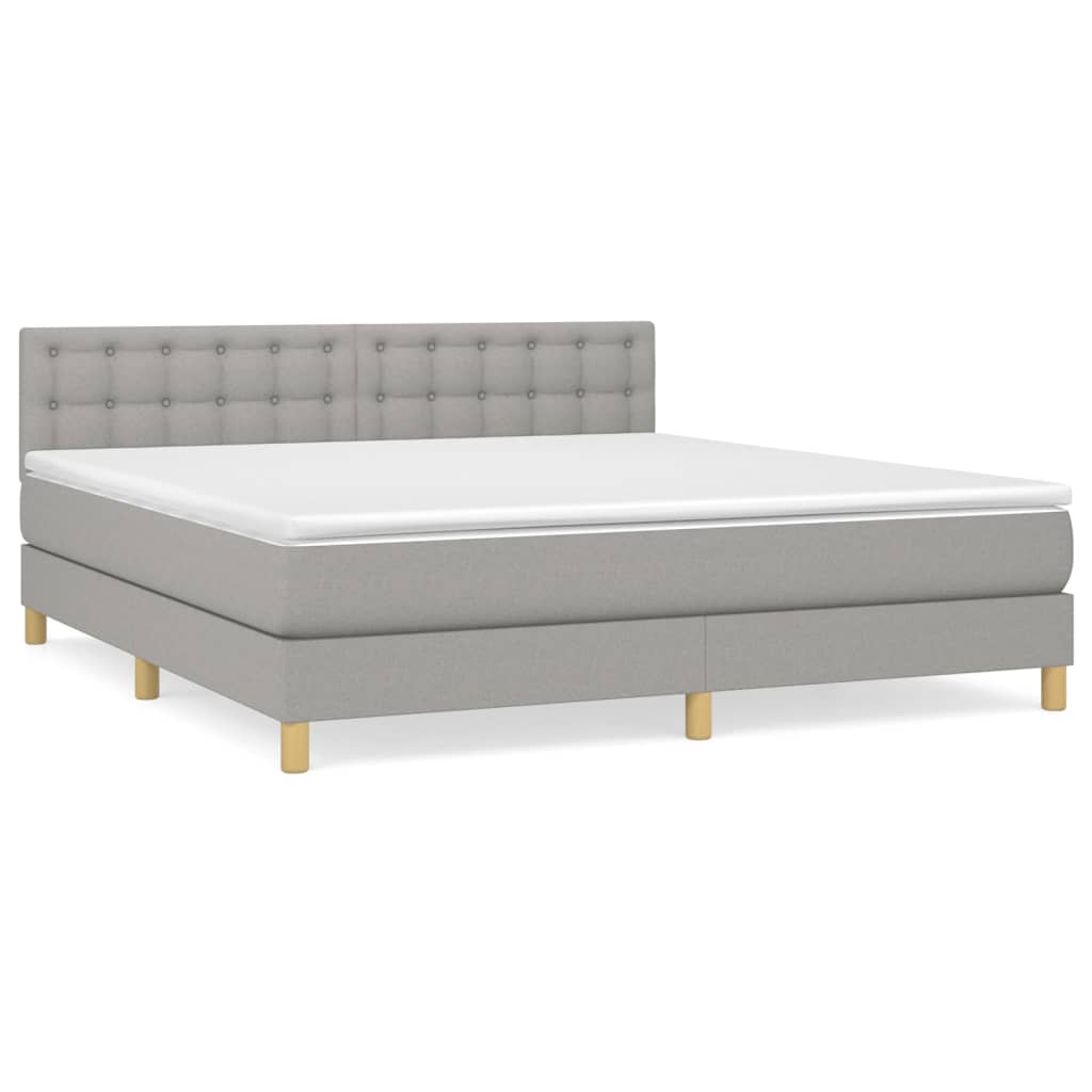 Κρεβάτι Boxspring με Στρώμα Αν. Πράσινο 160x200εκ Υφασμάτινο