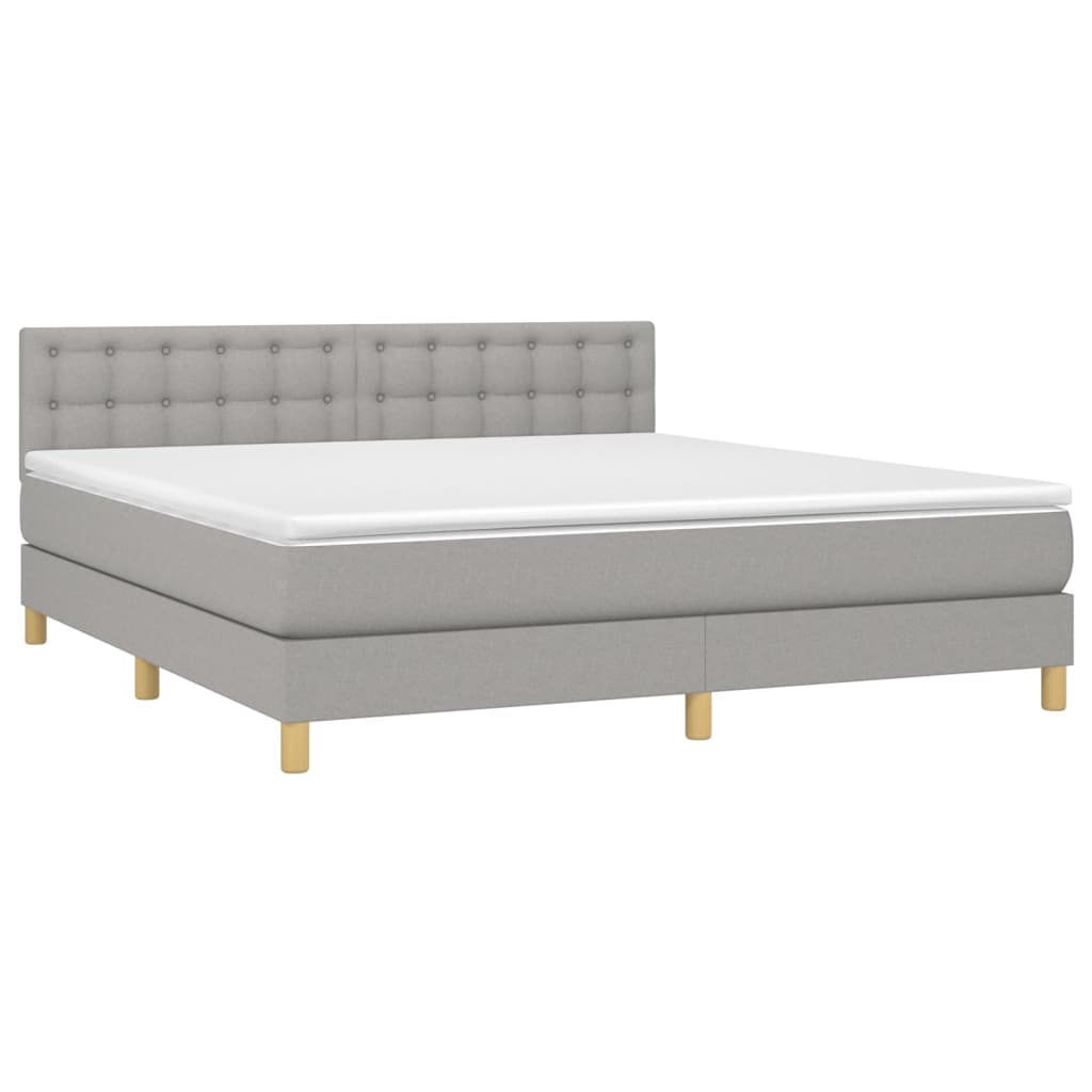 Κρεβάτι Boxspring με Στρώμα Αν. Πράσινο 160x200εκ Υφασμάτινο