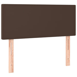 Κρεβάτι Boxspring με Στρώμα Καφέ 80 x 200 εκ. Συνθετικό Δέρμα
