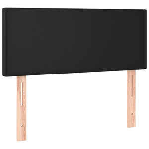 Κρεβάτι Boxspring με Στρώμα Μαύρο 100x200εκ.από Συνθετικό Δέρμα - Pakobazaar