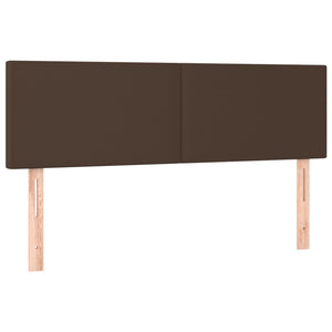 Κρεβάτι Boxspring με Στρώμα Καφέ 140x190εκ. από Συνθετικό Δέρμα