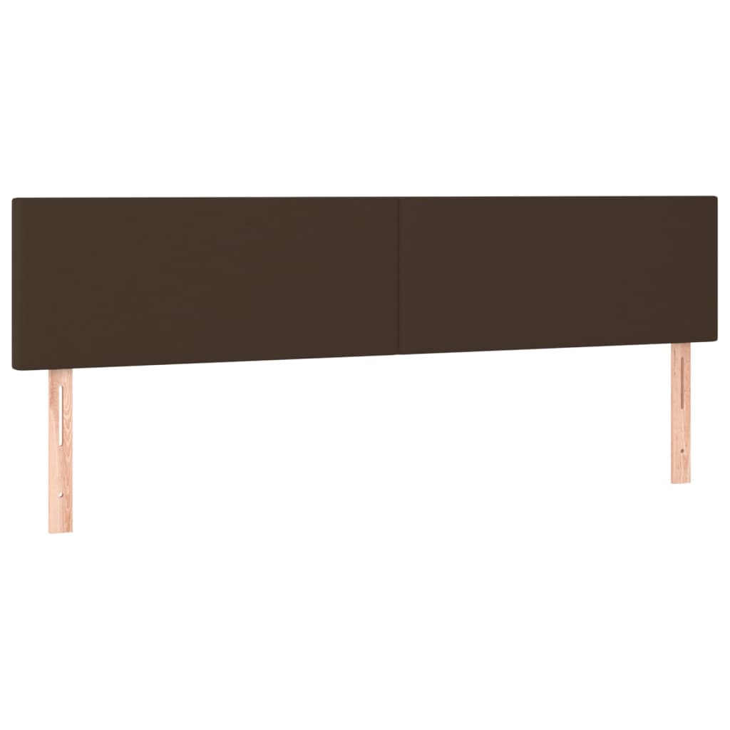 Κρεβάτι Boxspring με Στρώμα Καφέ 180x200 εκ. Συνθετικό Δέρμα