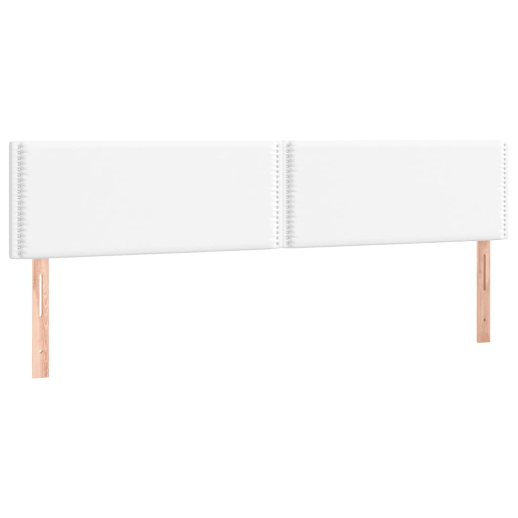 Κρεβάτι Boxspring με Στρώμα Λευκό 160x200εκ.από Συνθετικό Δέρμα