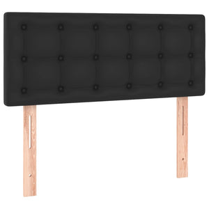 Κρεβάτι Boxspring με Στρώμα Μαύρο 80 x 200 εκ. Συνθετικό Δέρμα