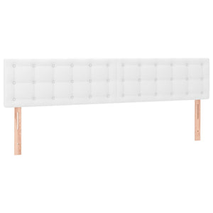 Κρεβάτι Boxspring με Στρώμα Λευκό 180x200 εκ. Συνθετικό Δέρμα