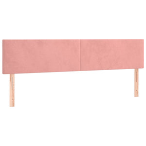 Κρεβάτι Boxspring με Στρώμα Ροζ 160x200 εκ. Βελούδινο