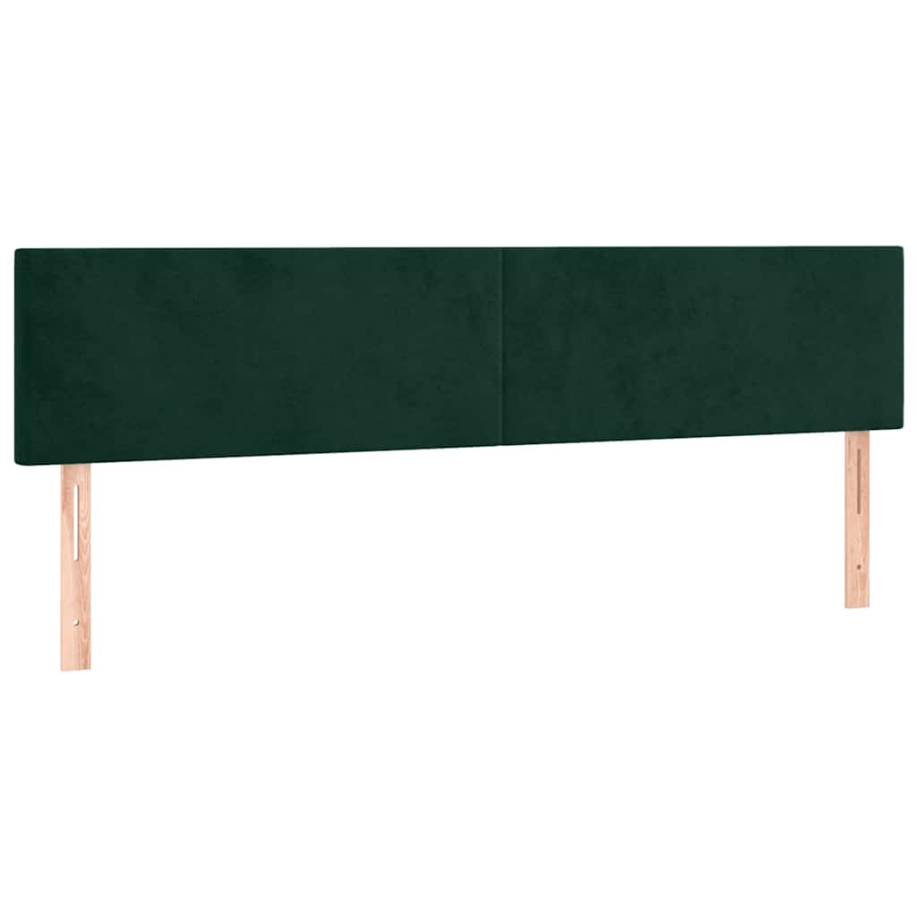 Κρεβάτι Boxspring με Στρώμα Σκούρο Πράσινο 200x200εκ. Βελούδινο