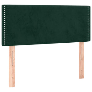 Κρεβάτι Boxspring με Στρώμα Σκούρο Πράσινο 90x190 εκ. Βελούδινο