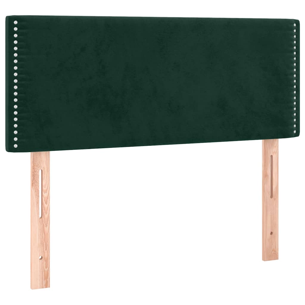 Κρεβάτι Boxspring με Στρώμα Σκούρο Πράσινο 100x200εκ. Βελούδινο