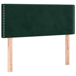Κρεβάτι Boxspring με Στρώμα Σκούρο Πράσινο 100x200εκ. Βελούδινο