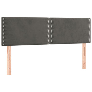 Κρεβάτι Boxspring με Στρώμα Σκούρο Γκρι 140x200 εκ. Βελούδινο