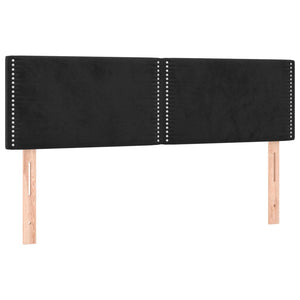 Κρεβάτι Boxspring με Στρώμα Μαύρο 140x200 εκ. Βελούδινο