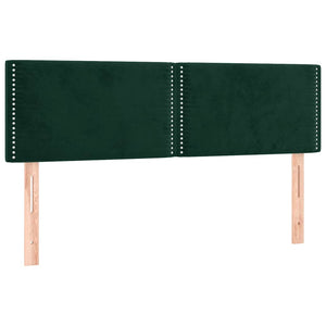 Κρεβάτι Boxspring με Στρώμα Σκούρο Πράσινο 140x200εκ. Βελούδινο