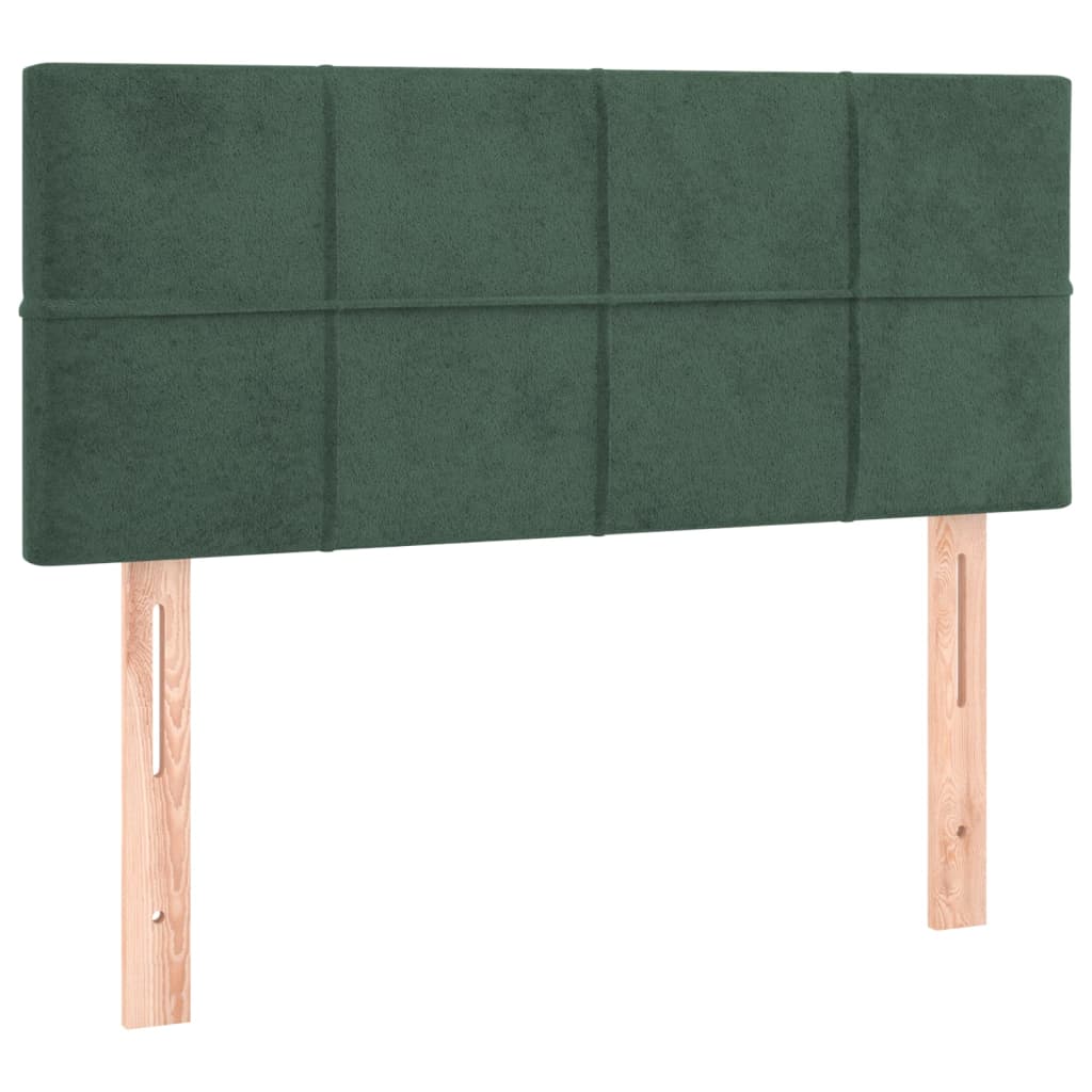 Κρεβάτι Boxspring με Στρώμα Σκούρο Πράσινο 120x200εκ. Βελούδινο