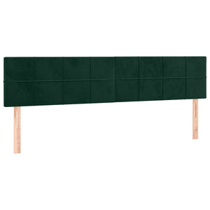 Κρεβάτι Boxspring με Στρώμα Σκούρο Πράσινο 160x200εκ. Βελούδινο