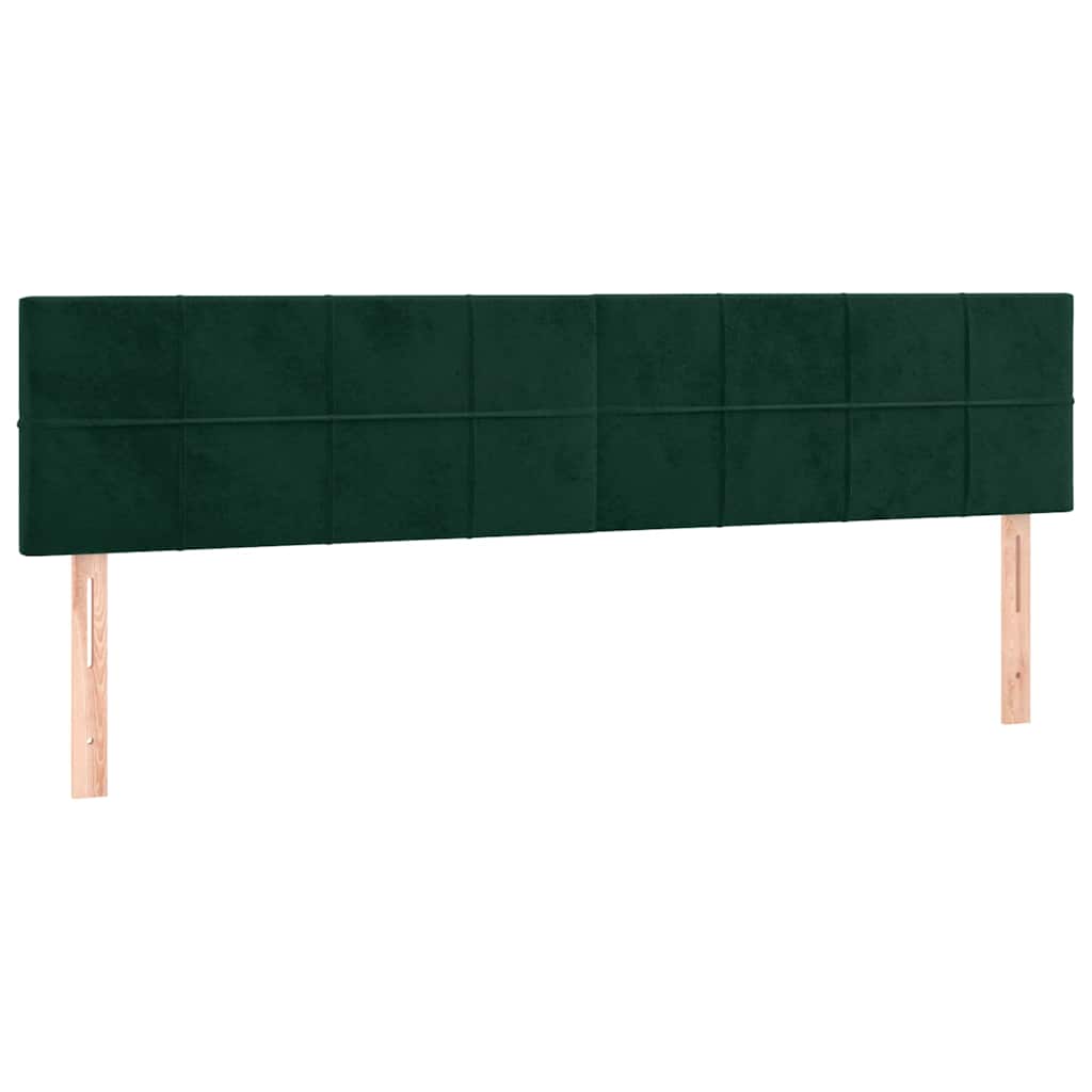 Κρεβάτι Boxspring με Στρώμα Σκούρο Πράσινο 180x200εκ. Βελούδινο - Pakobazaar