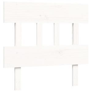 Κρεβάτι Ηλικιωμένου με Κεφαλάρι 100 x 200 εκ. Λευκό Μασίφ Ξύλο