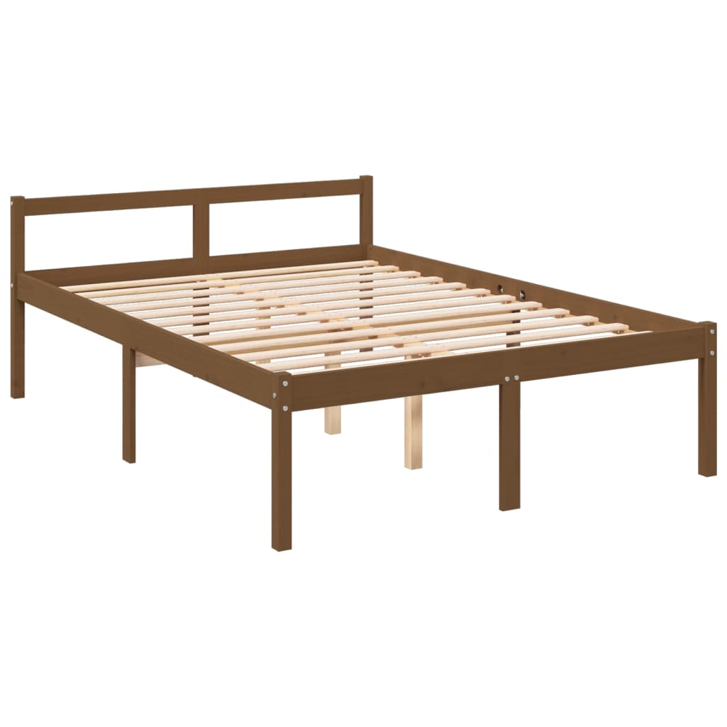 Κρεβάτι Ηλικιωμένου με Κεφαλάρι 120 x 200 εκ. Μελί Μασίφ Ξύλο