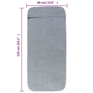Πετσέτες Θαλάσσης 6 τεμ. Γκρι 60 x 135 εκ. Ύφασμα 400 GSM