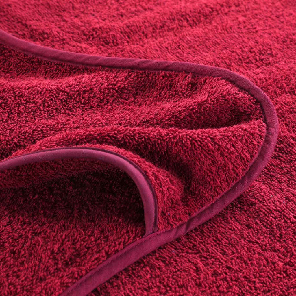 Πετσέτες Θαλάσσης 6 τεμ. Μπορντό 60 x 135 εκ. Ύφασμα 400 GSM