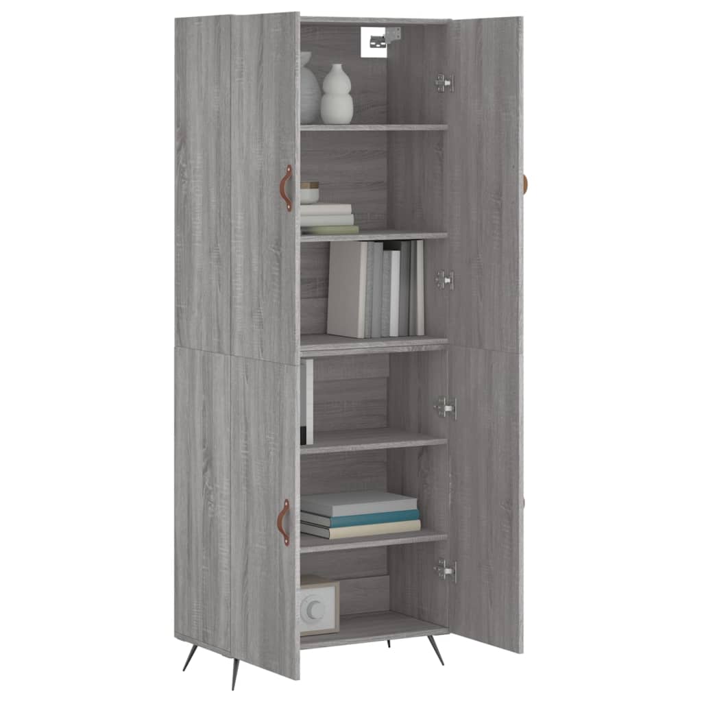 Ντουλάπι Γκρι Sonoma 69,5 x 34 x 180 εκ. Επεξεργασμένο Ξύλο
