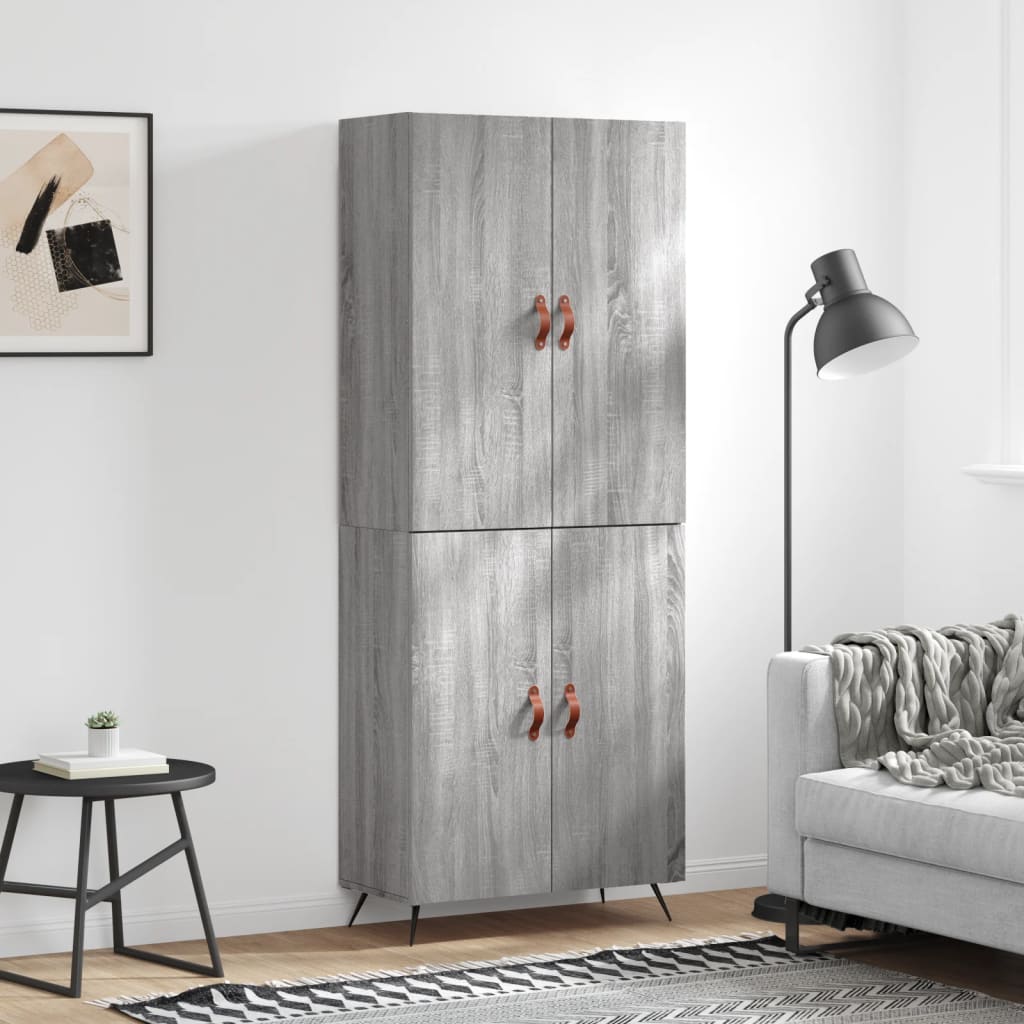 Ντουλάπι Γκρι Sonoma 69,5 x 34 x 180 εκ. Επεξεργασμένο Ξύλο