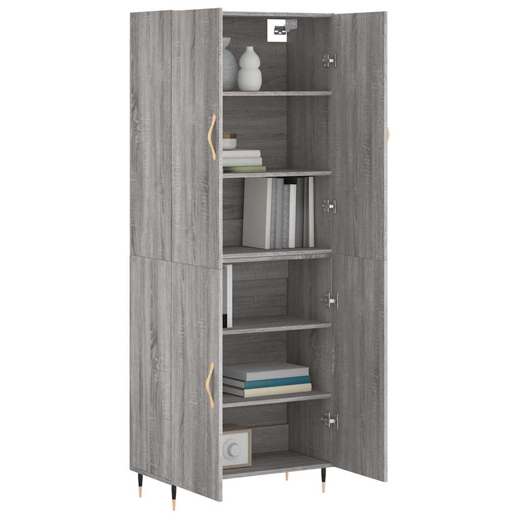Ντουλάπι Γκρι Sonoma 69,5 x 34 x 180 εκ. Επεξεργασμένο Ξύλο