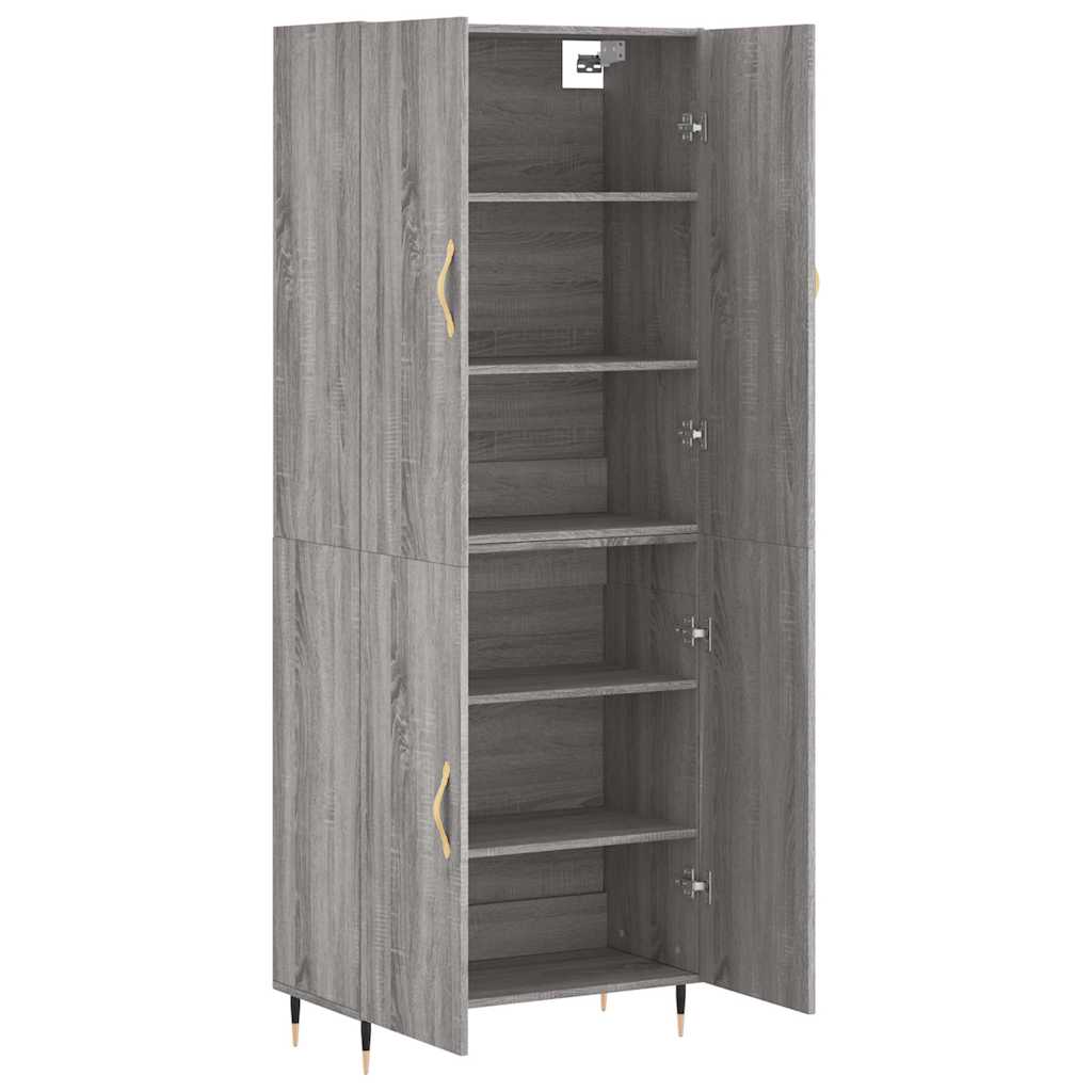 Ντουλάπι Γκρι Sonoma 69,5 x 34 x 180 εκ. Επεξεργασμένο Ξύλο