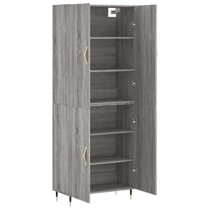 Ντουλάπι Γκρι Sonoma 69,5 x 34 x 180 εκ. Επεξεργασμένο Ξύλο