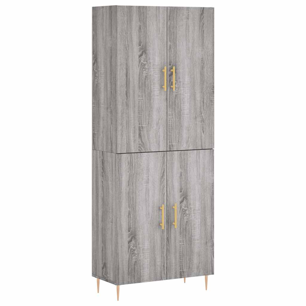 Ντουλάπι Γκρι Sonoma 69,5 x 34 x 180 εκ. Επεξεργασμένο Ξύλο
