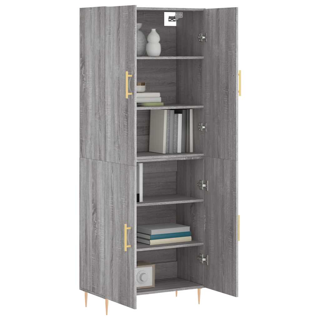 Ντουλάπι Γκρι Sonoma 69,5 x 34 x 180 εκ. Επεξεργασμένο Ξύλο