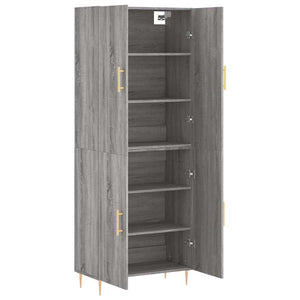 Ντουλάπι Γκρι Sonoma 69,5 x 34 x 180 εκ. Επεξεργασμένο Ξύλο