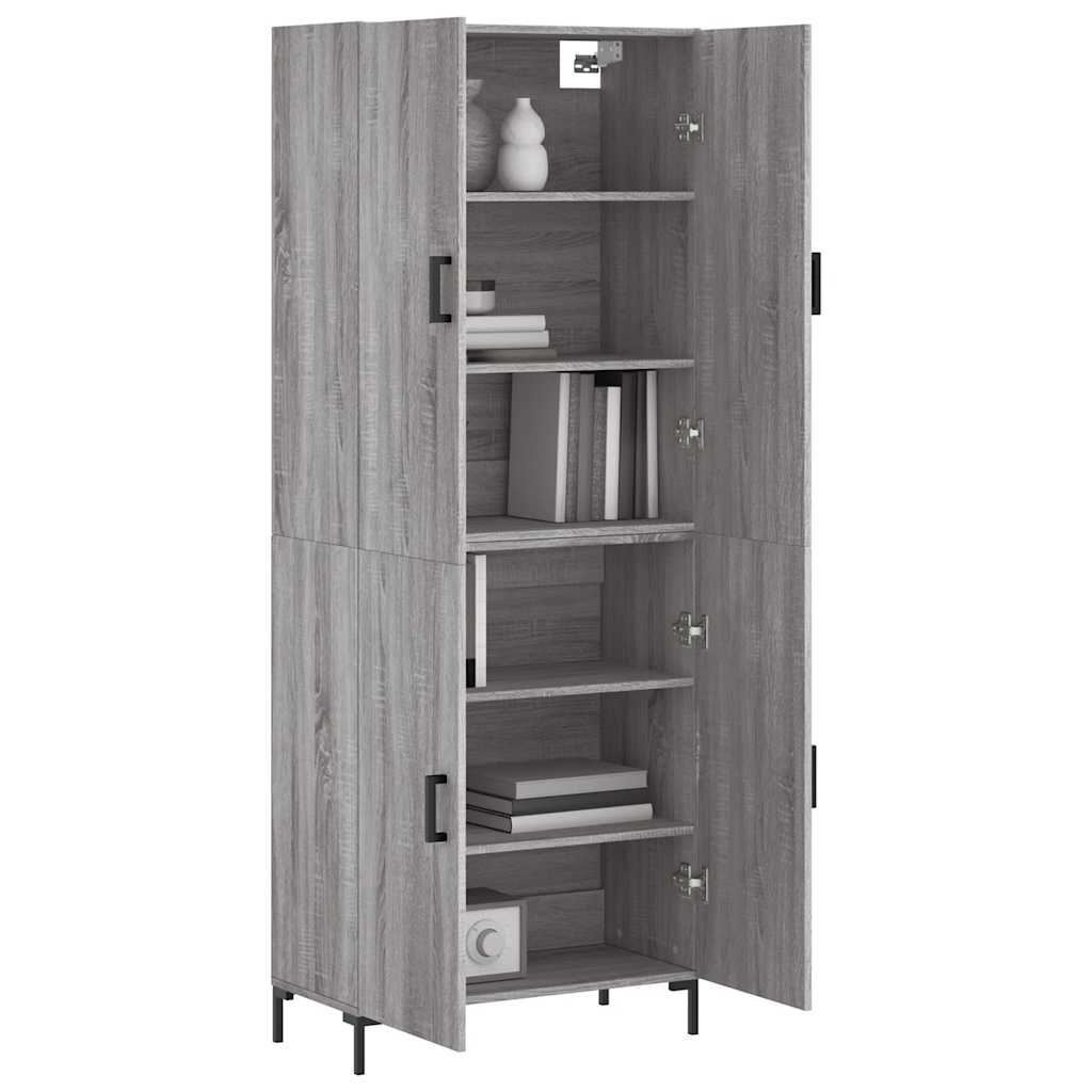 Ντουλάπι Γκρι Sonoma 69,5 x 34 x 180 εκ. Επεξεργασμένο Ξύλο