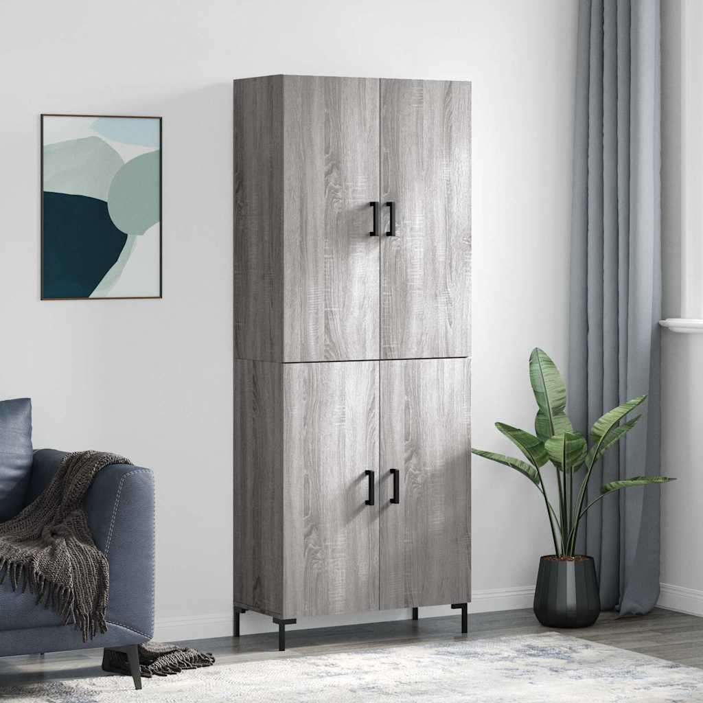 Ντουλάπι Γκρι Sonoma 69,5 x 34 x 180 εκ. Επεξεργασμένο Ξύλο