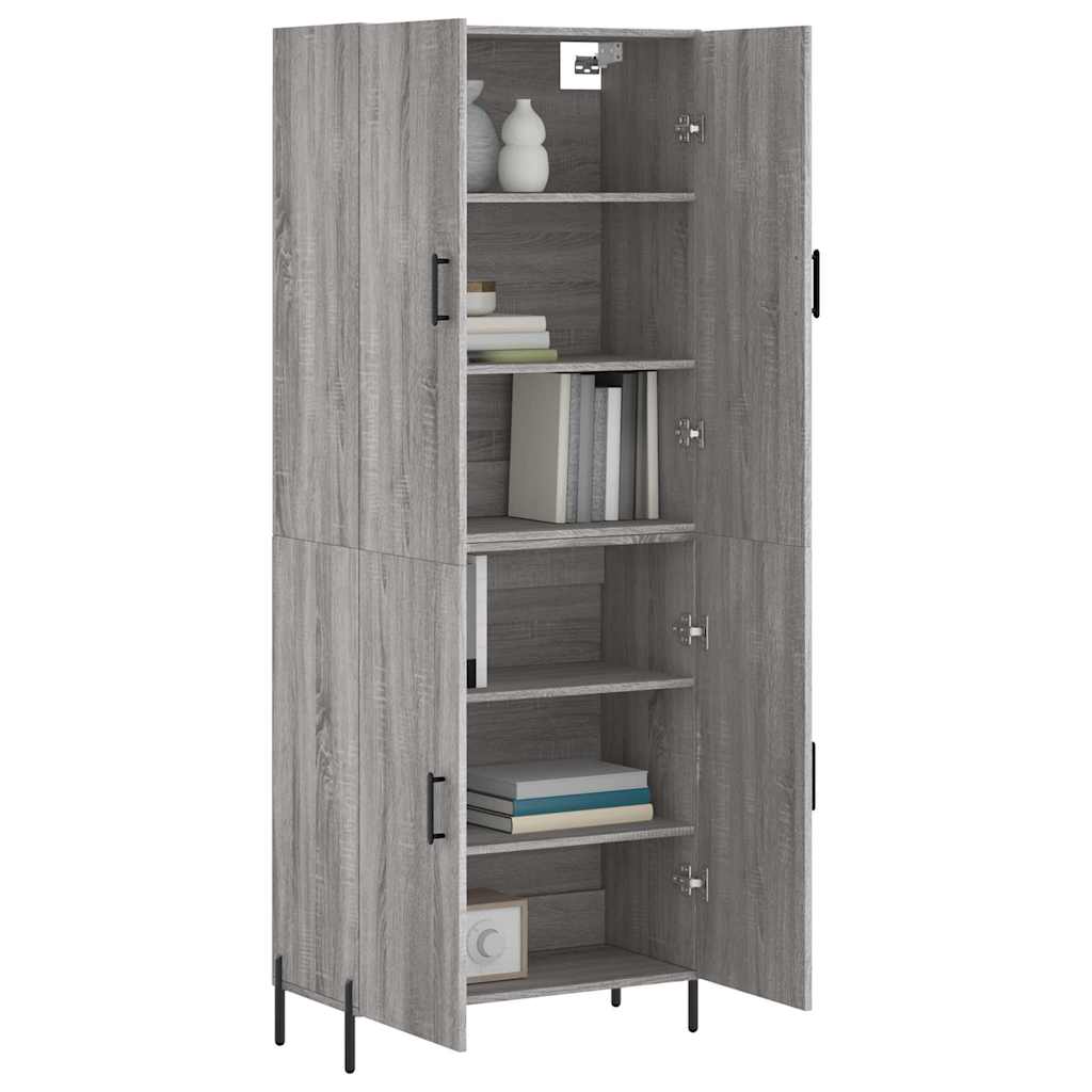 Ντουλάπι Γκρι Sonoma 69,5 x 34 x 180 εκ. Επεξεργασμένο Ξύλο