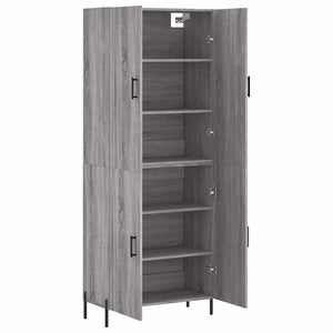Ντουλάπι Γκρι Sonoma 69,5 x 34 x 180 εκ. Επεξεργασμένο Ξύλο