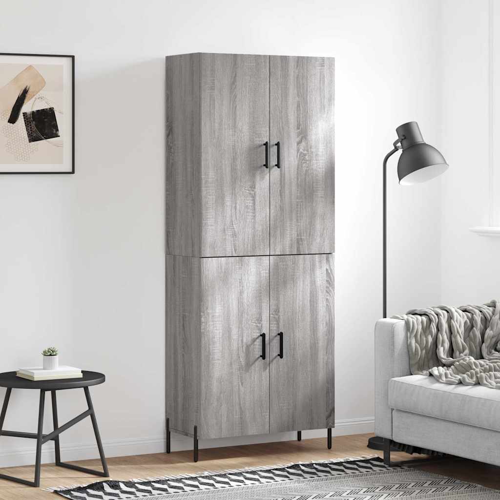 Ντουλάπι Γκρι Sonoma 69,5 x 34 x 180 εκ. Επεξεργασμένο Ξύλο