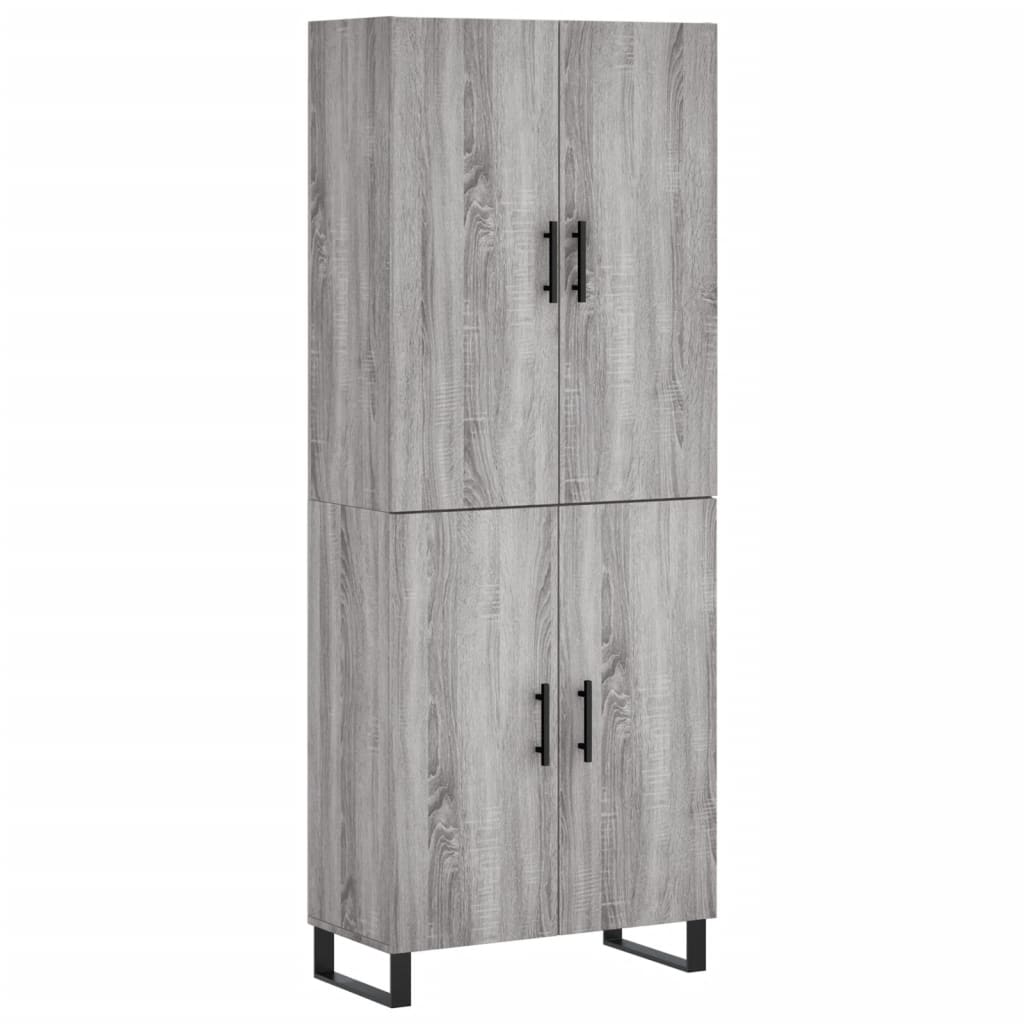 Ντουλάπι Γκρι Sonoma 69,5 x 34 x 180 εκ. Επεξεργασμένο Ξύλο