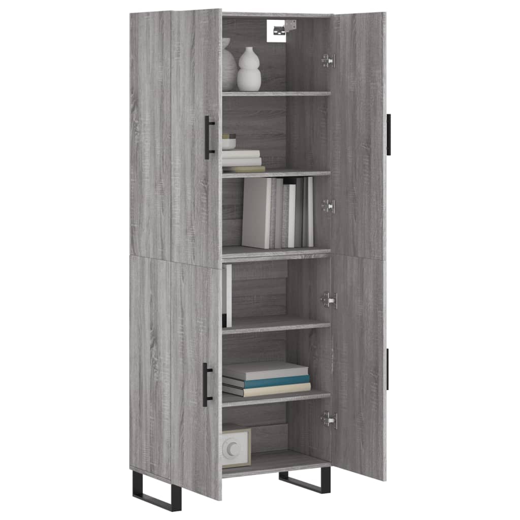 Ντουλάπι Γκρι Sonoma 69,5 x 34 x 180 εκ. Επεξεργασμένο Ξύλο