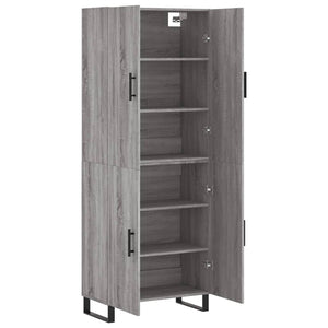 Ντουλάπι Γκρι Sonoma 69,5 x 34 x 180 εκ. Επεξεργασμένο Ξύλο