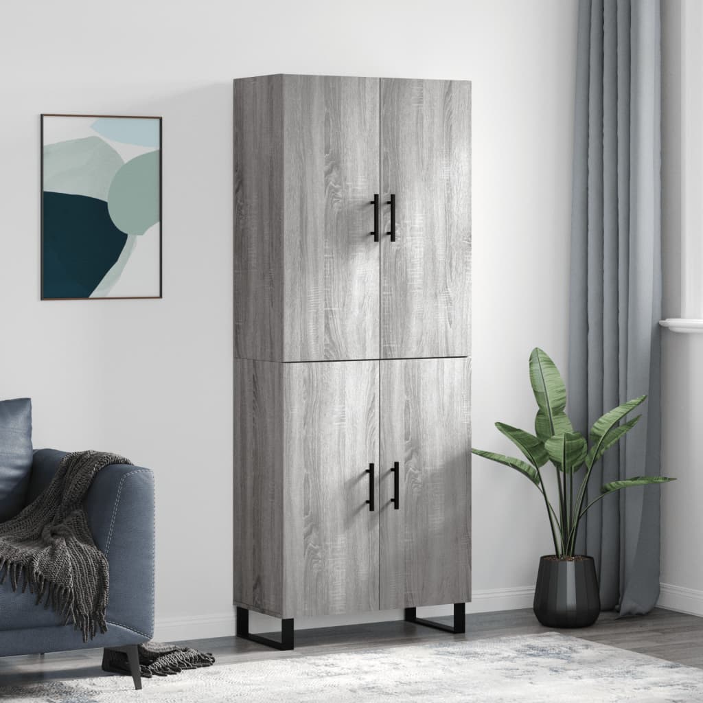 Ντουλάπι Γκρι Sonoma 69,5 x 34 x 180 εκ. Επεξεργασμένο Ξύλο