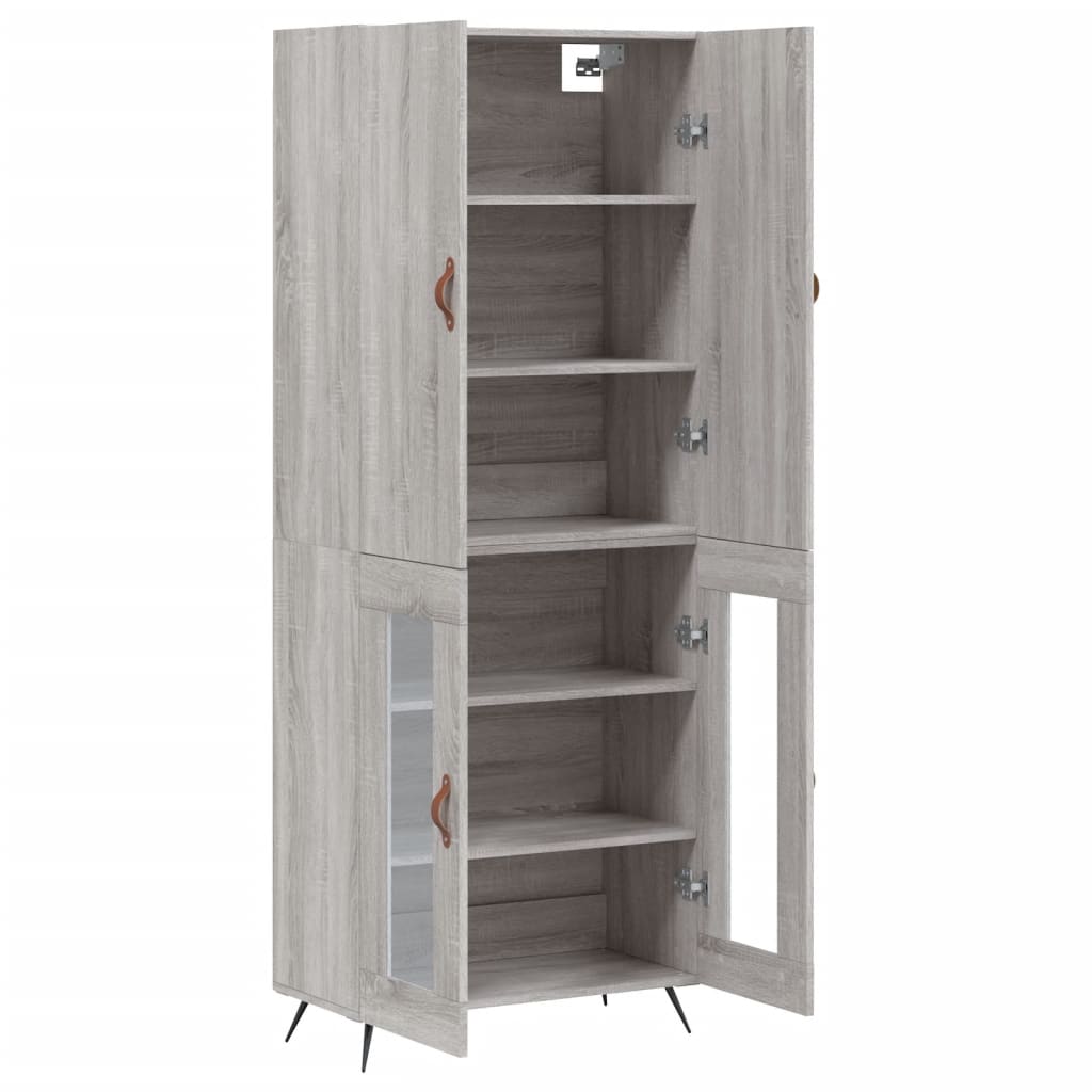 Ντουλάπι Γκρι Sonoma 69,5 x 34 x 180 εκ. Επεξεργασμένο Ξύλο - Pakobazaar