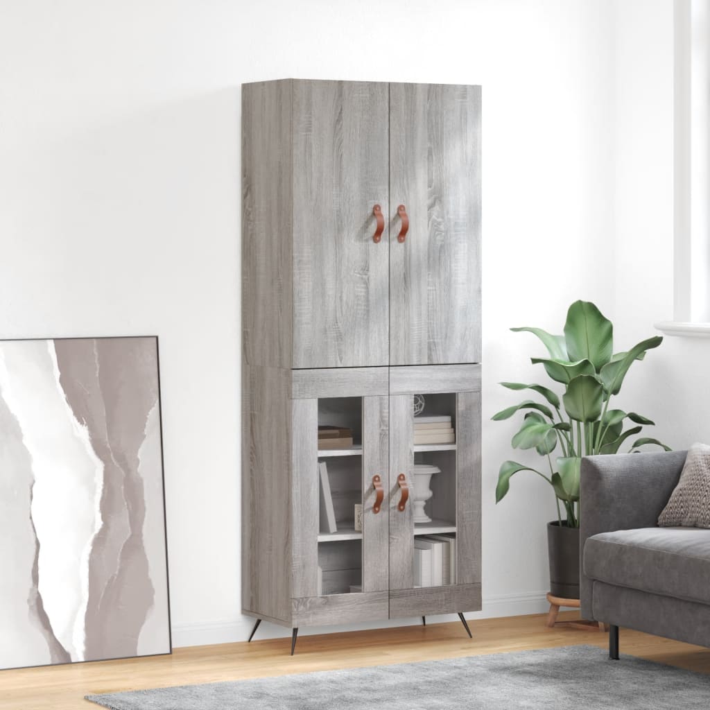 Ντουλάπι Γκρι Sonoma 69,5 x 34 x 180 εκ. Επεξεργασμένο Ξύλο - Pakobazaar