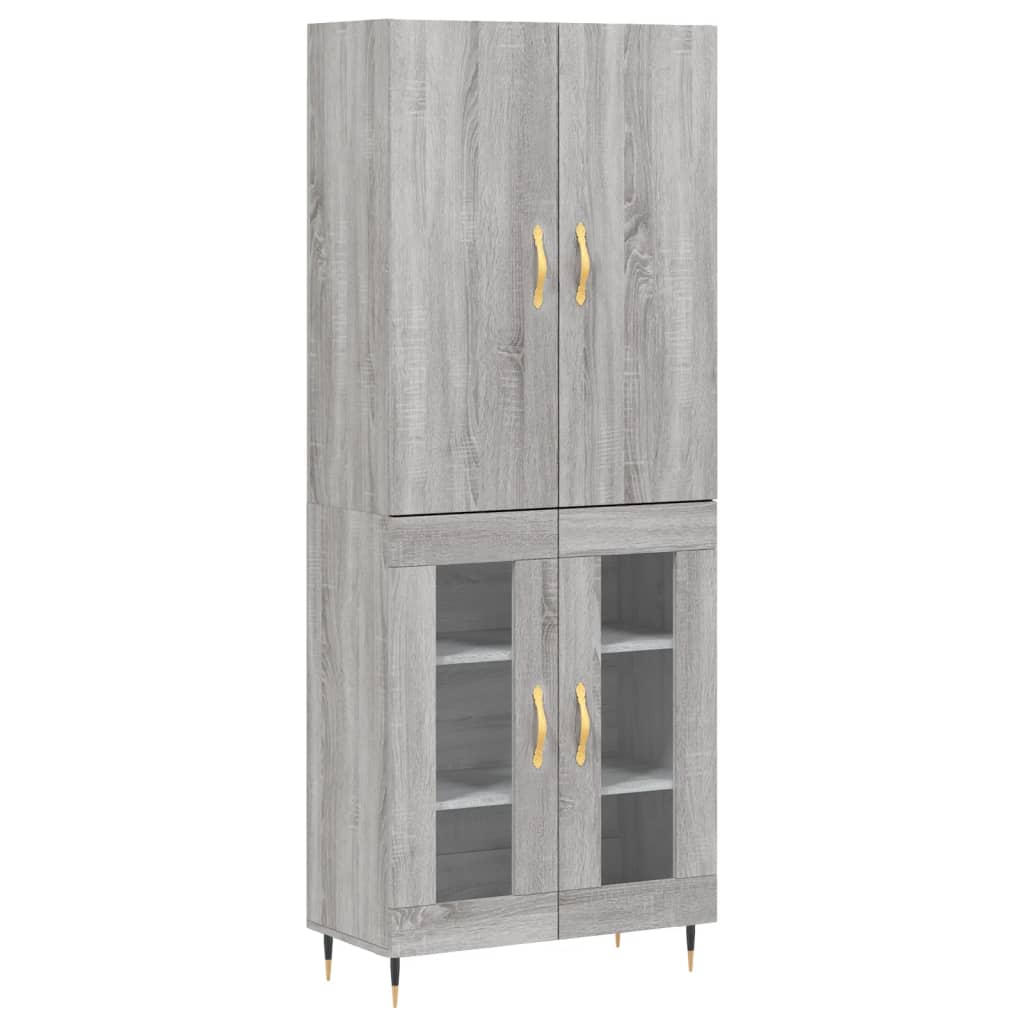 Ντουλάπι Γκρι Sonoma 69,5 x 34 x 180 εκ. Επεξεργασμένο Ξύλο