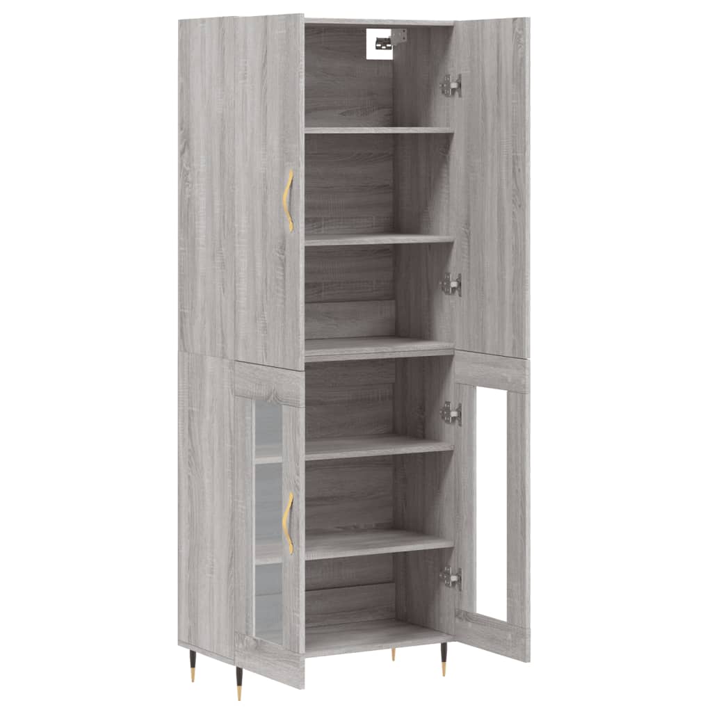 Ντουλάπι Γκρι Sonoma 69,5 x 34 x 180 εκ. Επεξεργασμένο Ξύλο
