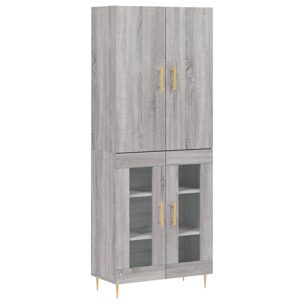 Ντουλάπι Γκρι Sonoma 69,5 x 34 x 180 εκ. Επεξεργασμένο Ξύλο