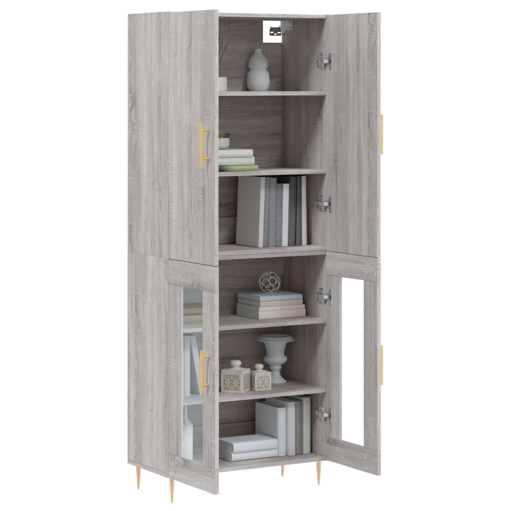 Ντουλάπι Γκρι Sonoma 69,5 x 34 x 180 εκ. Επεξεργασμένο Ξύλο