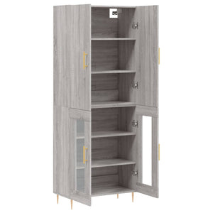 Ντουλάπι Γκρι Sonoma 69,5 x 34 x 180 εκ. Επεξεργασμένο Ξύλο