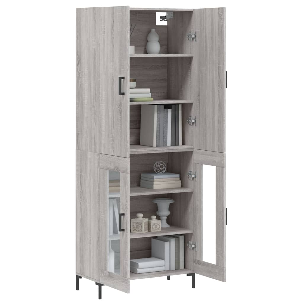 Ντουλάπι Γκρι Sonoma 69,5 x 34 x 180 εκ. Επεξεργασμένο Ξύλο