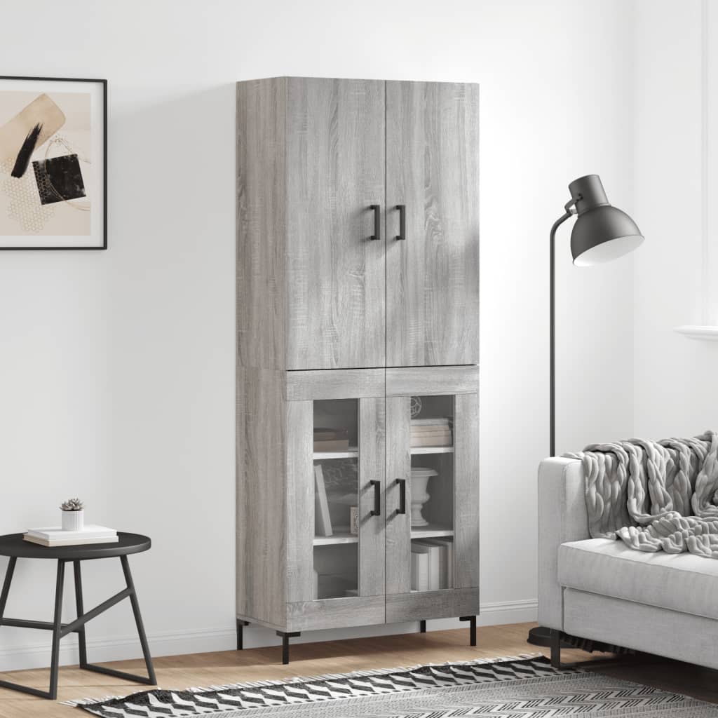 Ντουλάπι Γκρι Sonoma 69,5 x 34 x 180 εκ. Επεξεργασμένο Ξύλο
